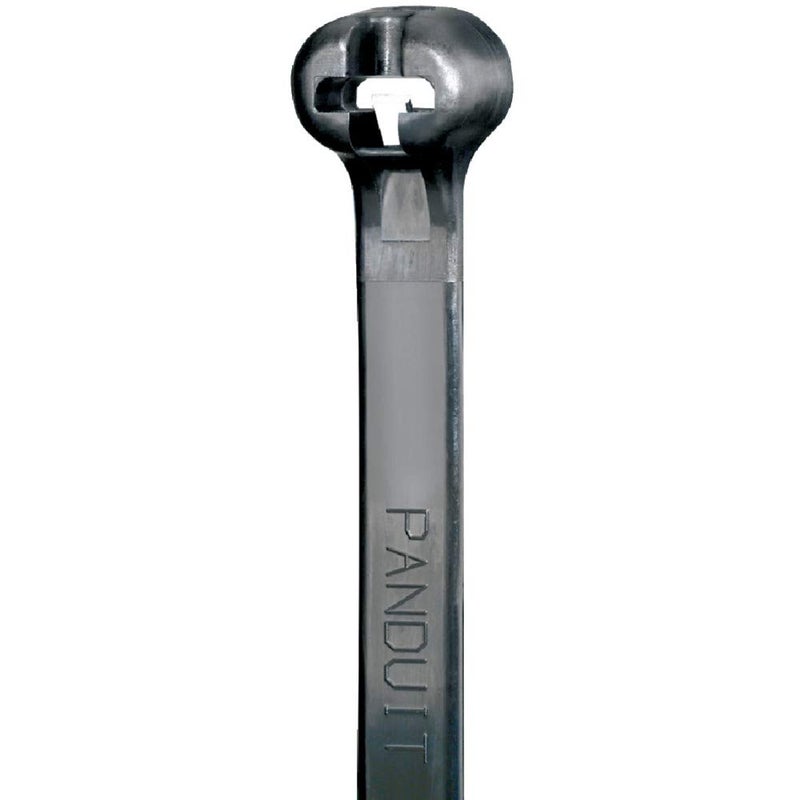 Panduit BT2S-M0 Dome-Top Barb-Ty 8" Cable Tie with Stainless Steel Barb, Indoor/Outdoor, UV/Weather-Resistant Nylon 6.6, 50 Lb. Tensile Strength, Cord Management, Black (Pack of 1000) - Image 1